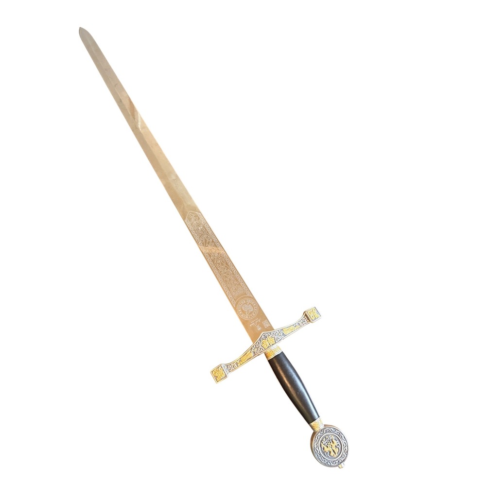 Marto Toledo King Arthur Excalibur Sword  Etched Steel Made in Spain Silver